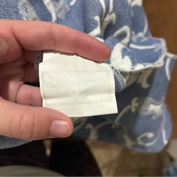 Blue & white pillow sham - Picture 2 of 2